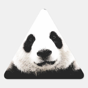 Pegatina Triangular Panda