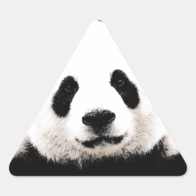 Pegatina Triangular Panda (Anverso)