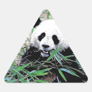 Pegatina Triangular Panda