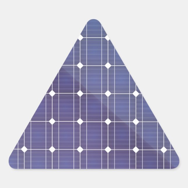 Pegatina Triangular Panel solar sobre blanco (Anverso)