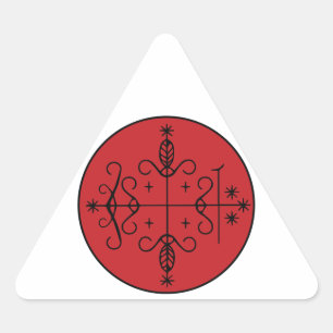 Pegatina Triangular Papa Legba Veve