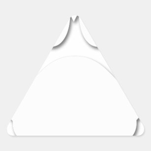 Pegatina Triangular Papel Cortando Papas De Perro Y Forma De Corazón