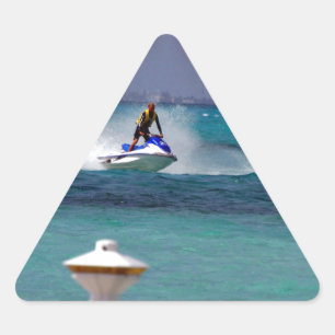 Pegatina Triangular Paraíso de Jet Ski
