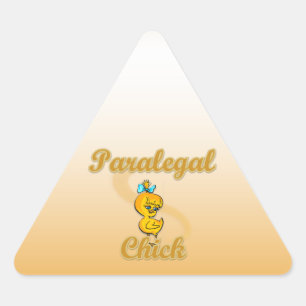 Pegatina Triangular Paralegal Chick