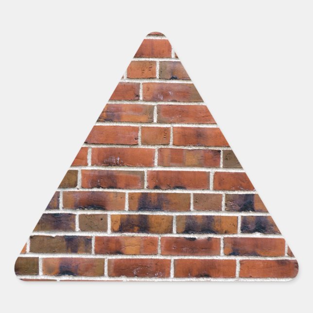 Pegatina Triangular Pared de ladrillo con articulaciones (Anverso)