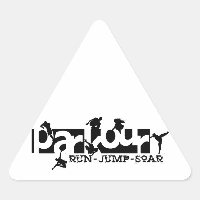 Pegatina Triangular Parkour (Anverso)