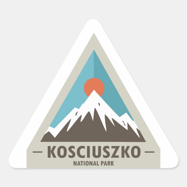 Pegatina Triangular Parque nacional de Kosciuszko (Anverso)