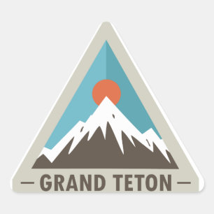 Pegatina Triangular Parque nacional del Gran Tetón