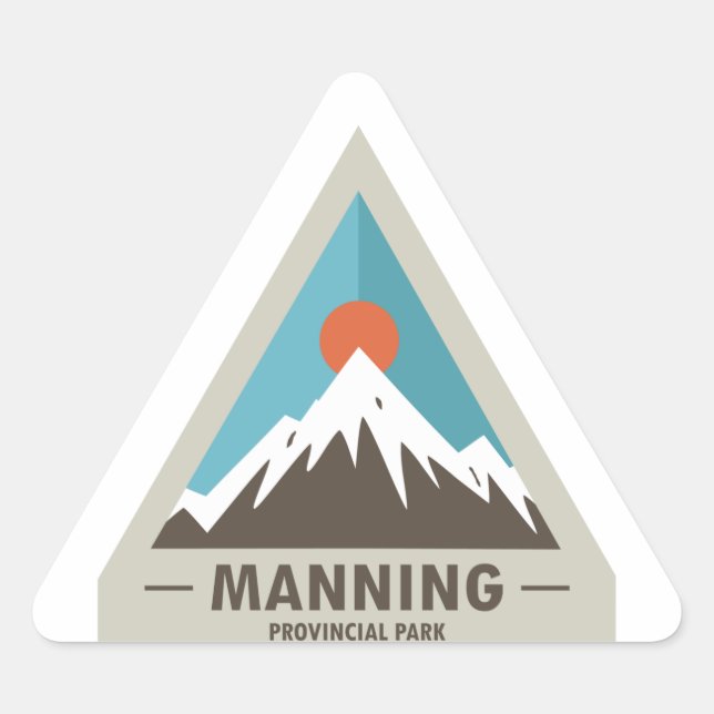 Pegatina Triangular Parque provincial de Manning (Anverso)