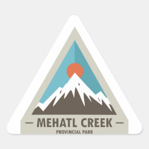 Pegatina Triangular Parque provincial Mehatl Creek