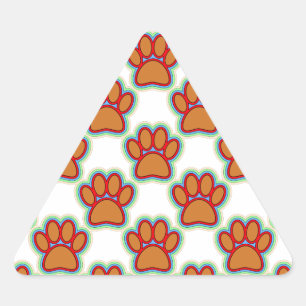 Pegatina Triangular Pasta de Cachorro