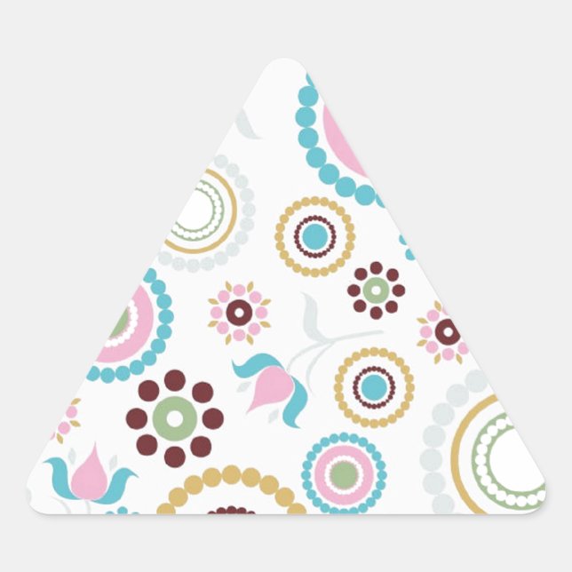 Pegatina Triangular Pastel Mod (Anverso)
