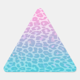 Pegatina Triangular Pastel Ombre Leopard