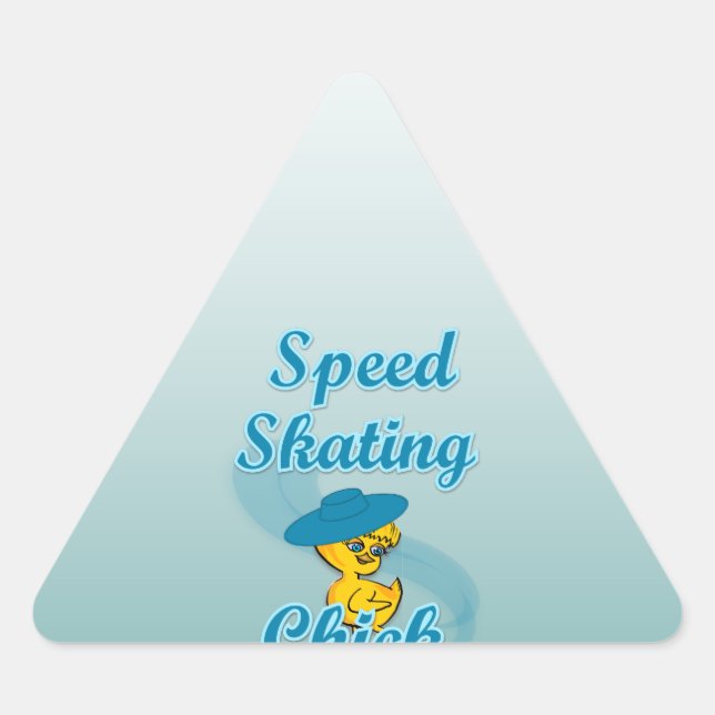 Pegatina Triangular Patinaje de velocidad nº 3 (Anverso)