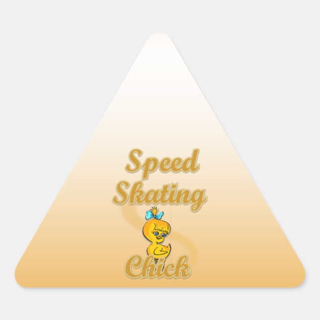 Pegatina Triangular Patinaje rápido (Anverso)