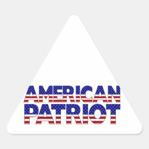 Pegatina Triangular Patriota americano