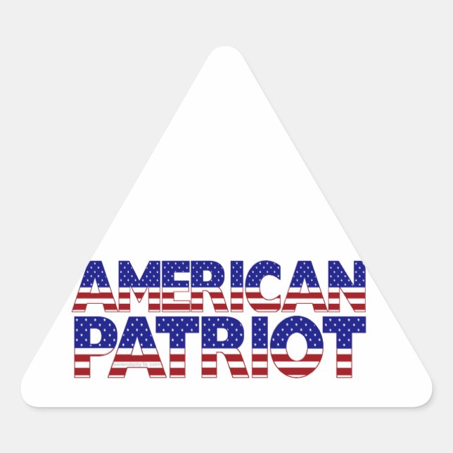 Pegatina Triangular Patriota americano (Anverso)