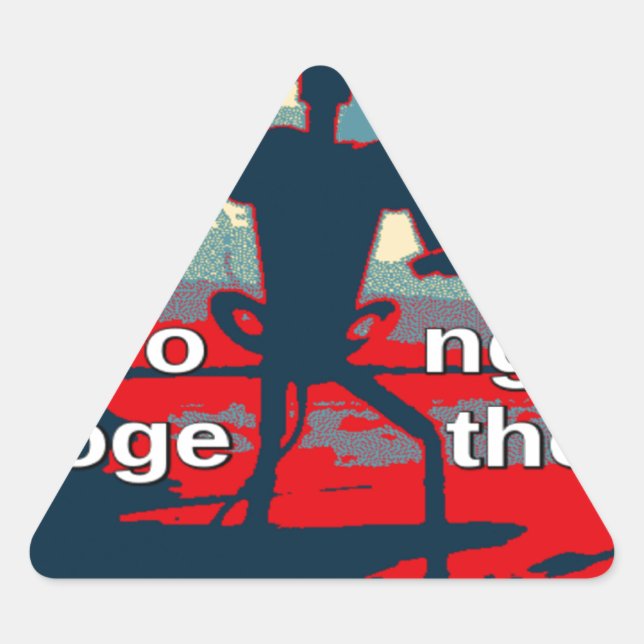 Pegatina Triangular Patriotic USA Hope Graphic Art Print Design (Anverso)