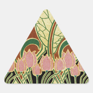 Pegatina Triangular Patrón Art Nouveau n° 1