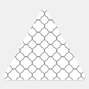 Pegatina Triangular Patrón clásico de quatrefoil