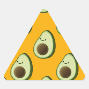 Pegatina Triangular Patrón de aguacate
