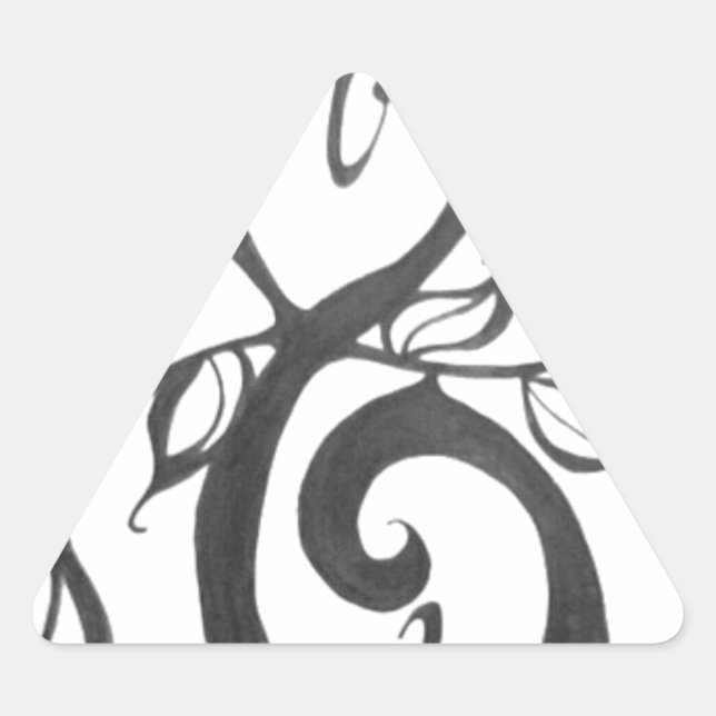 Pegatina Triangular patrón de arte creativo (Anverso)