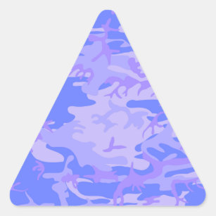 Pegatina Triangular Patrón de camuflaje azul claro