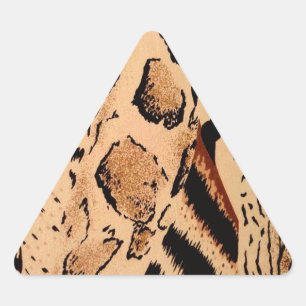 Pegatina Triangular Patrón de Cheetah