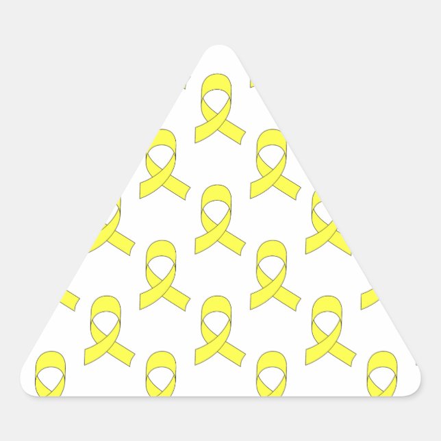 Pegatina Triangular Patrón de cinta amarilla (Anverso)