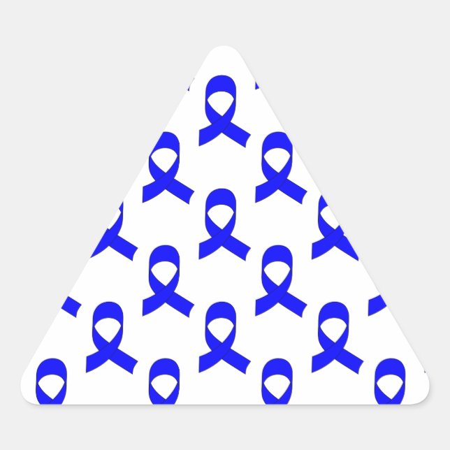 Pegatina Triangular Patrón de cinta azul (Anverso)