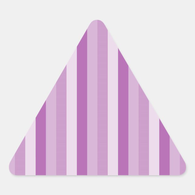 Pegatina Triangular Patrón de diseño de rayas moradas (Anverso)