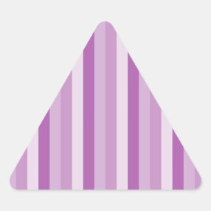 Pegatina Triangular Patrón de diseño de rayas moradas