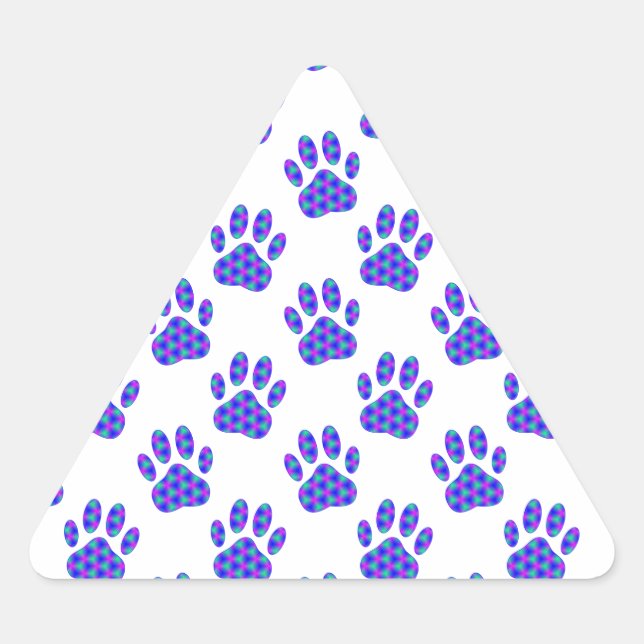 Pegatina Triangular Patrón de impresión de trazos cósmicos (Anverso)