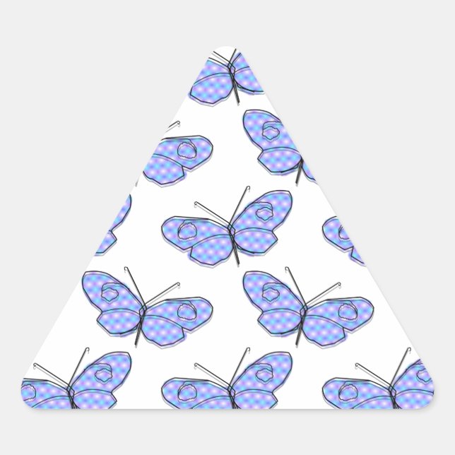Pegatina Triangular Patrón de mariposa cósmica (Anverso)