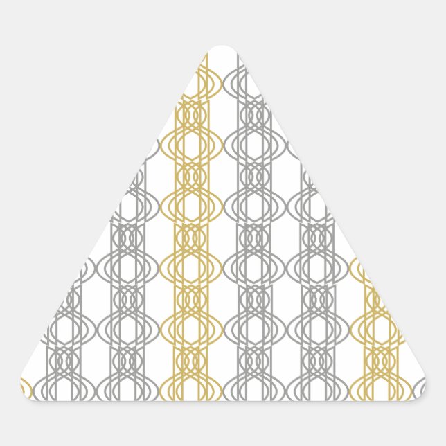 Pegatina Triangular Patrón de plata y oro (Anverso)