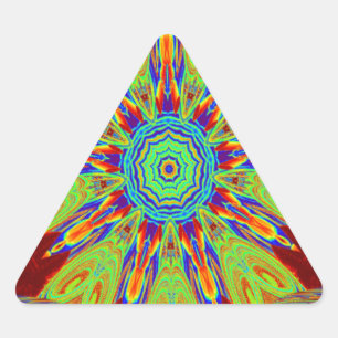 Pegatina Triangular Patrón étnico asiático-africano