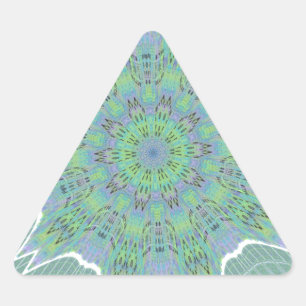Pegatina Triangular Patrón floral verde de Guay