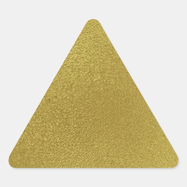 Pegatina Triangular Patrón Metalizado dorado (Anverso)