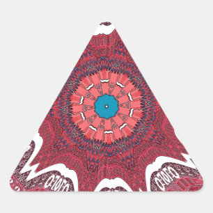 Pegatina Triangular Patrón tribal étnico de Sind.jpg