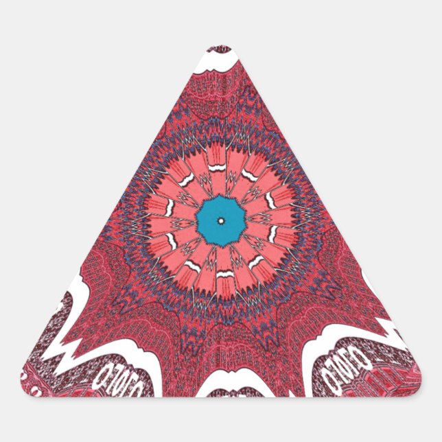 Pegatina Triangular Patrón tribal étnico de Sind.jpg (Anverso)