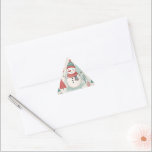 Pegatina Triangular Pattern Scandinavian Snowman<br><div class="desc">Pattern Scandinavian Snowman Triangle Sticker</div>