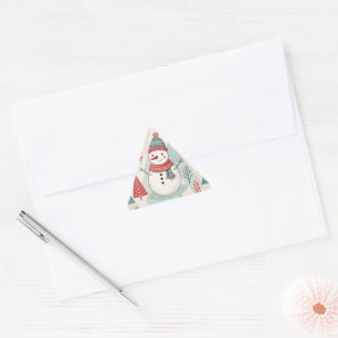 Pegatina Triangular Pattern Scandinavian Snowman