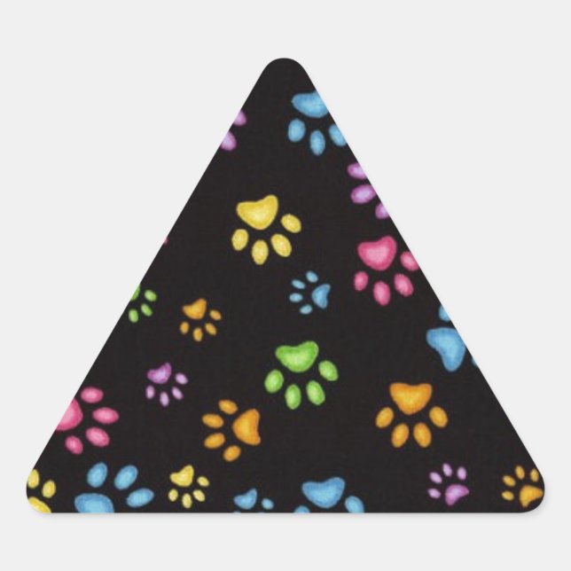 Pegatina Triangular Paws (Anverso)