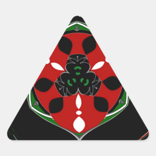 Pegatina Triangular "Paz: con Emblema de Escudo" Impresión Artística