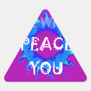Pegatina Triangular Paz Sea Con La Impresión Inspiradora