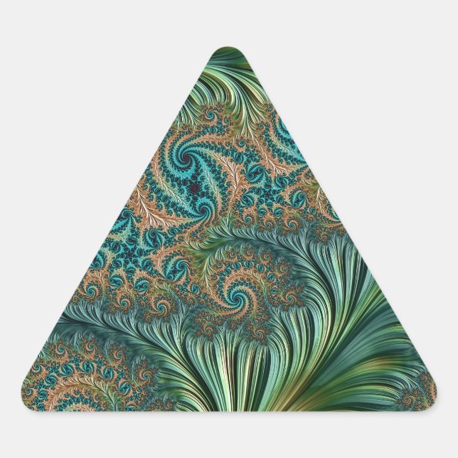 Pegatina Triangular Peacock (Anverso)