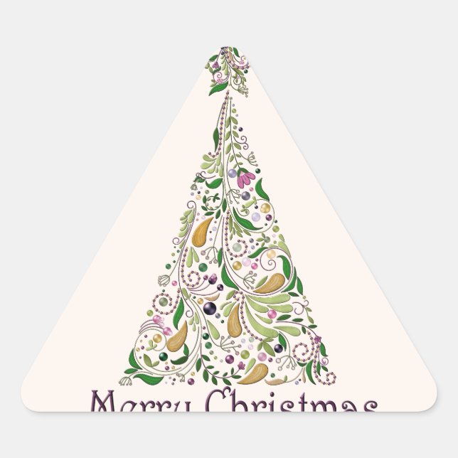 Pegatina Triangular Pegatinas - Árbol toscano dos (Anverso)