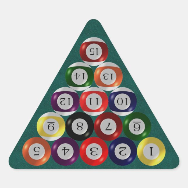 Pegatina Triangular Pegatinas - Billetes - Bolas rotas (Anverso)