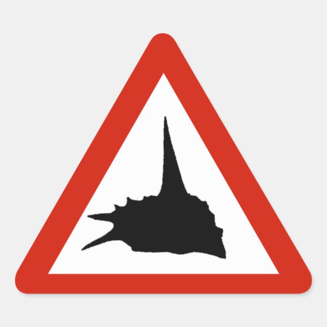 Pegatina Triangular Pegatinas de advertencia de Goathead (Anverso)