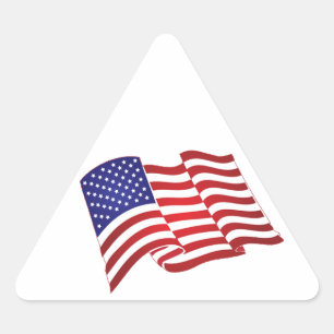 Pegatina Triangular Pegatinas de Bandera de Estados Unidos